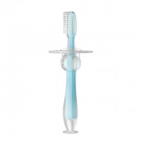 Toothbrush With Standing Suction Cup Brush Tool Kids Silicone Teether silicone baby brush