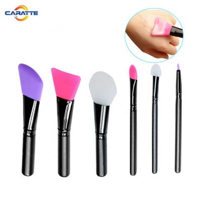 Custom 6pcs silicone beauty makeup brush facial mask tool set