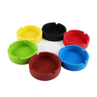 Eco-Friendly Colorful Round Silicone Ashtray with Custom Logo