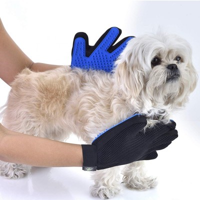 Efficient Pet Hair Remover Mitt Silicone Pet Grooming Glove with Enhanced Five Finger Design