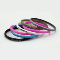 5mm Width  Debossed Silicone Rubber Bracelet Sports Silicone Bands