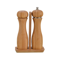 Factory Wholesale Kitchenware Bamboo salt and pepper shaker set