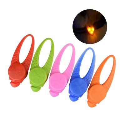 Waterproof Safety Flashing  Luminous LED Pets Silicone Collar Clip on Pendant for Dogs Cats Night Walking