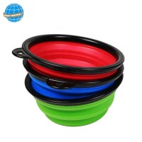 New pet cat dog feed food collapsible silicone pet bowl