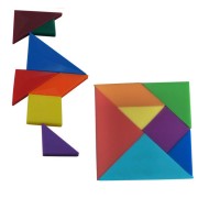 New Children Silicone DIY Puzzle Tangram Educational Toy