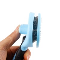 Pet Grooming Tool dog and cat hair comb  pet brush with Silicone Soft Handle