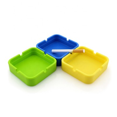 Food grade portable custom square silicone cigar ashtray wholesale