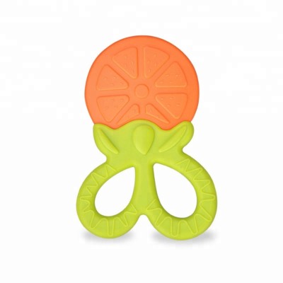 Food grade custom fruit baby silicone teether toy