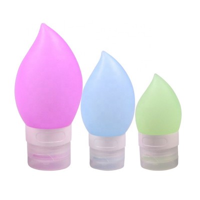 Waterdrop Shape Lightweight Squeezable Silicone Cosmetic Travel Bottles for Shampoo