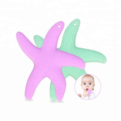 New Toddler Starfish Silicone Teether Ring for Sale