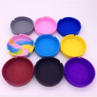 Cigar Rubber Silicone Ashtray Cinzeiro Smokeless Soft Eco-Friendly Pocket Round Shatterproof Ashtray Hot Sale on Amazon Ebay