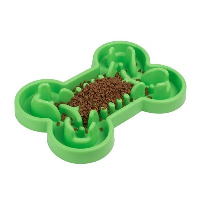 Food Grade Non Skid Bone Shape Dog Feeder Silicone Slow Food Bowl