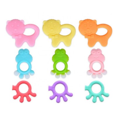 Soft animal shape baby teether silicone teething toy