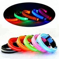 Led Dog Collar Flashing Light Pet Collar, Adjustable Led Dog Collar