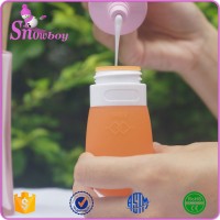 Custom Wholesale Bpa Free Silicone Cosmetic Squeeze Bottle Hanging Shampoo Travel Bottle